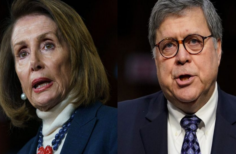 Attorney General Barr caught on camera telling Pelosi she will be arrested for Treason