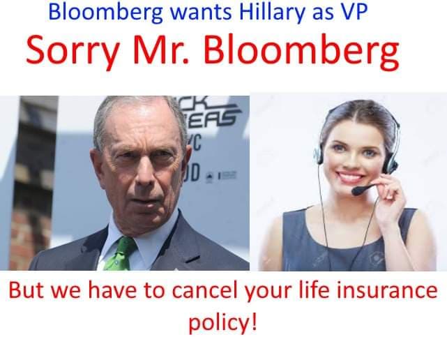 State Farm Cancels Bloomberg’s Life Insurance After Hillary VP Announcement