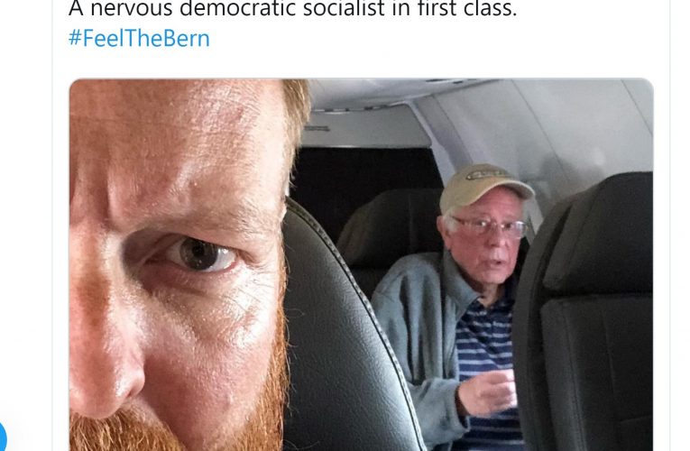 Bernie Caught In 1st Class And His Reaction Is Hilarious