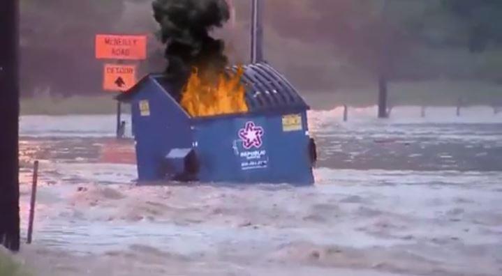 Trump Retweets Image Of Burning Dumpster To Describe Democrat Iowa Caucus