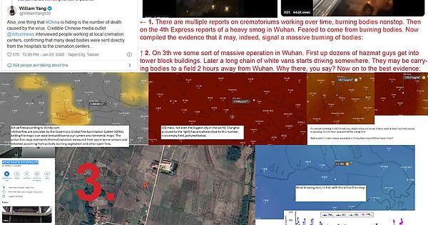 4chan user finds evidence of China burning 13,000 bodies outside Wuhan