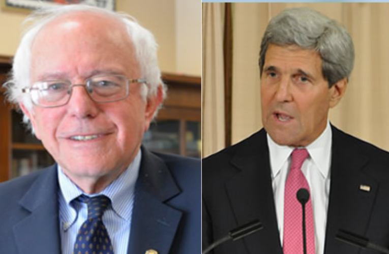 John Kerry overhead threatening a 2020 run to stop Bernie if he wins in Iowa this week