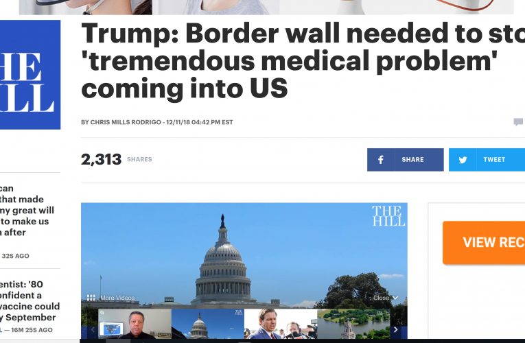 2017: Trump warned of “tremendous medical problems” with open borders, media cried racist