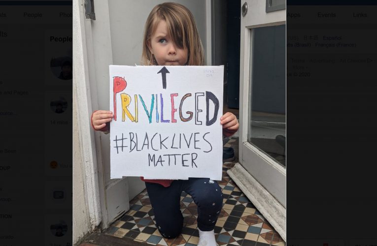 Liberal Mom Publicly Shames daughter, Near Crying Child Forced To Kneel And Hold Sign