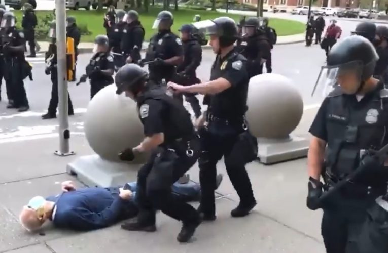 Man forgets to pull out his white privilege card, gets knocked down by police