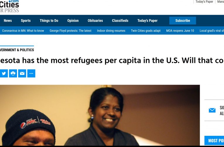 Minneapolis Newspaper Brags 2 Years Ago Of Having Highest Refugee Population In America