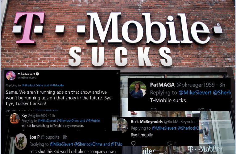 T-Mobile FAIL- CEO Says “Bye Bye Tucker Carlson”, Pulls Ads. Now Customers Leaving In Droves