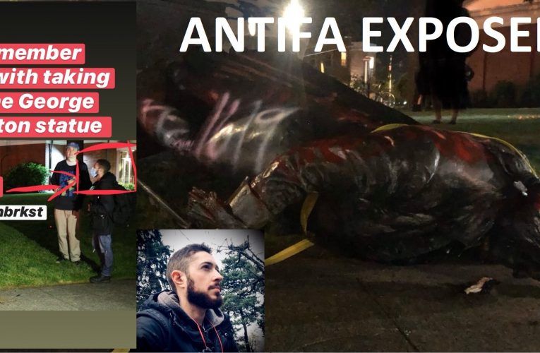 Here’s The Antifa Terrorist Who Tore Down George Washington’s Statue In Portland